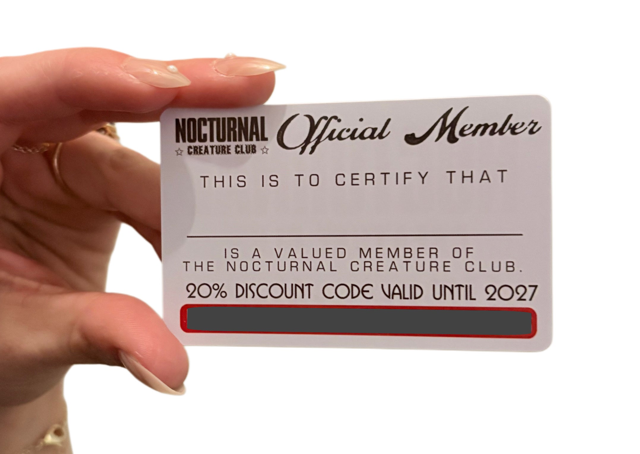 Membership Discount Card (20% Discount)